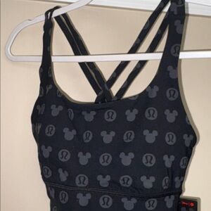 Disney x lululemon longline Energy Sports Bra, Size 6